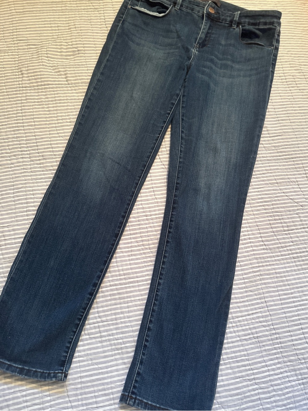 The Limited Dark Blue Straight Leg Jeans 14 14R Whisker 5-pocket Plus Size